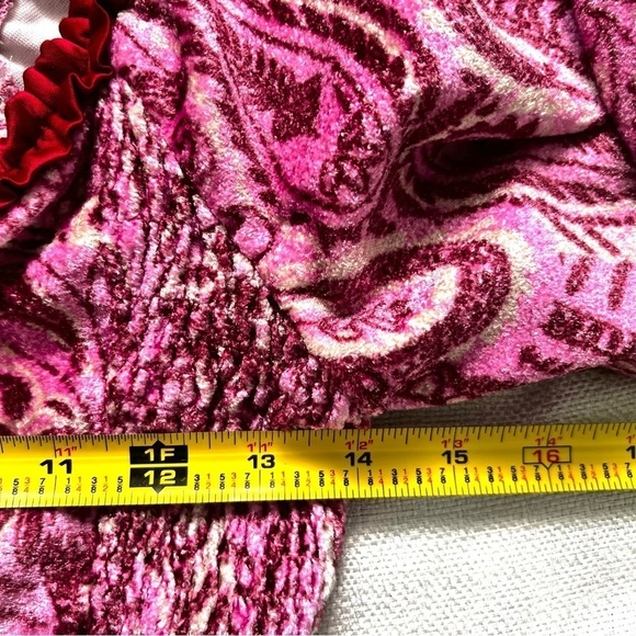 Free People Dare Me Velvet Blouse Size L - Picture 5 of 9